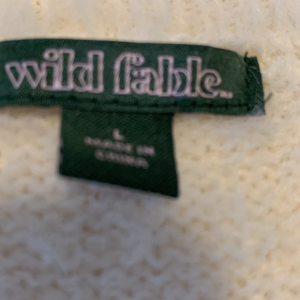 NWOT Wild Fable Cream Button Front Collar Sweater - Picture 6 of 8